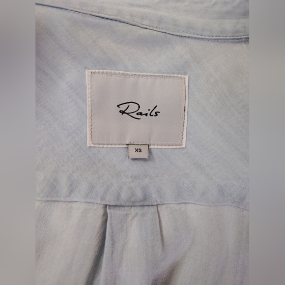 Rails Denim Colored Light Weight Button Up Size XS - Picture 7 of 7